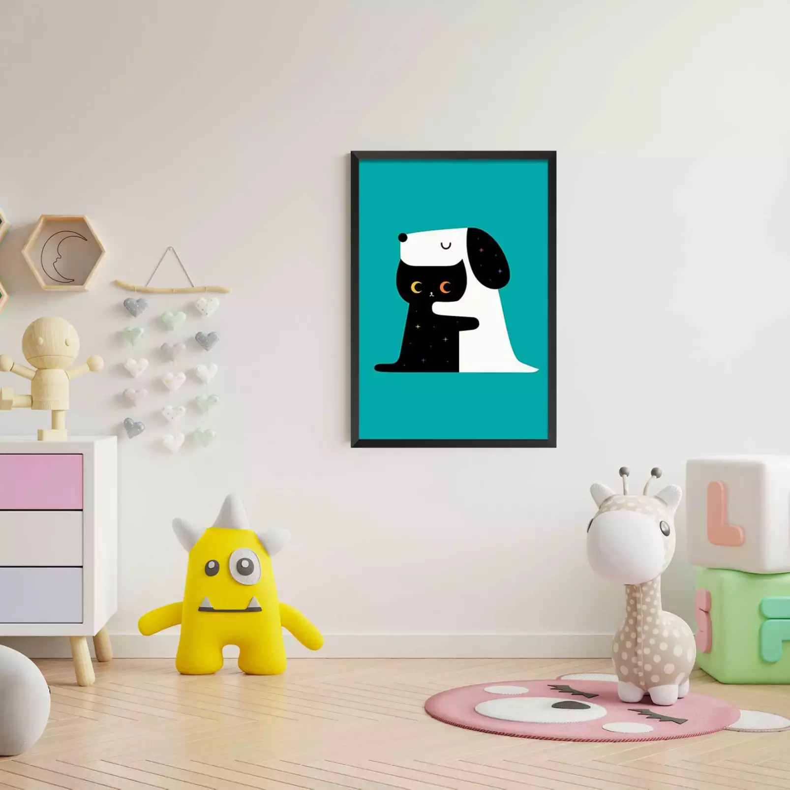 affiche-chambre-enfant-calin-ami-ennemi