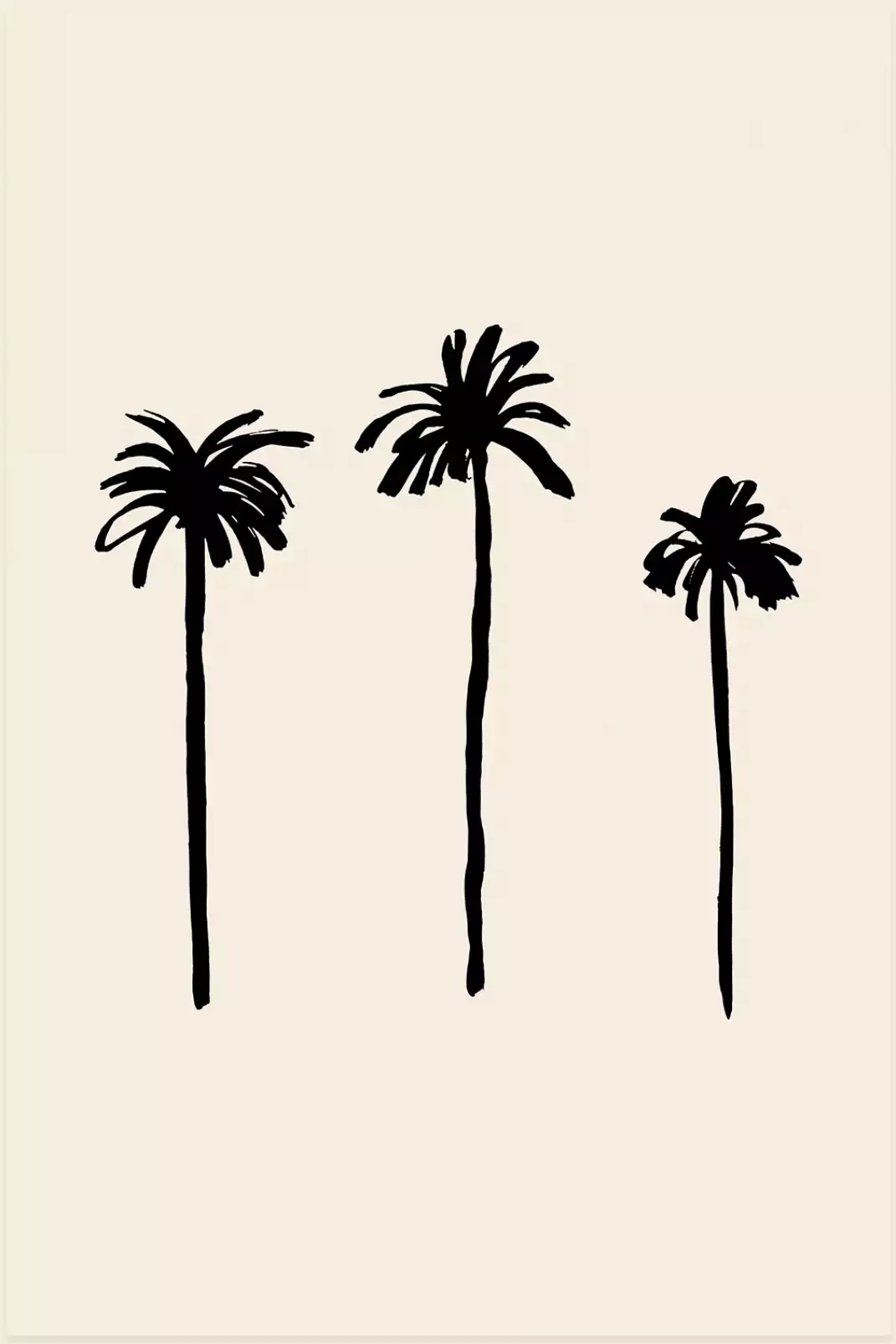 affiche-palmier-noir-et-blanc-three-black-palm-tree