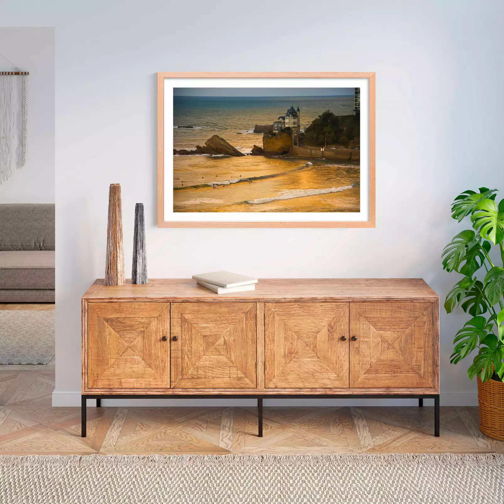 affiche-paysage-ocean-biarritz-et-la-villa-belza
