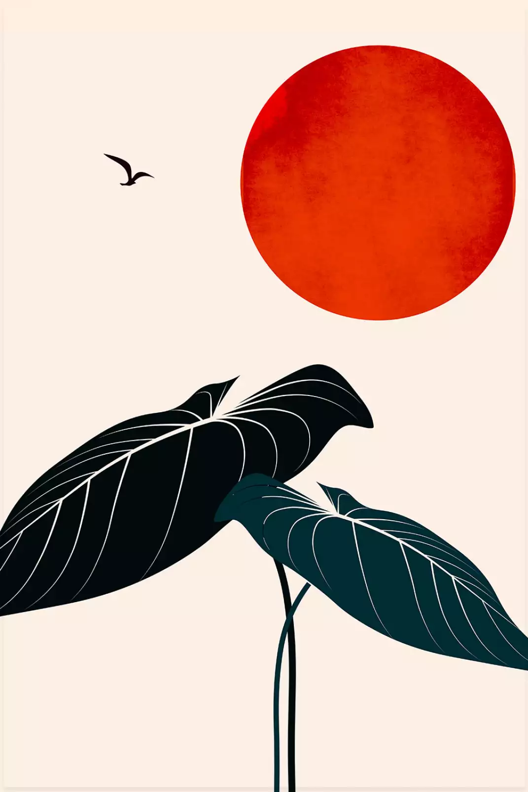 affiche-scandinave-monstera-au-soleil-