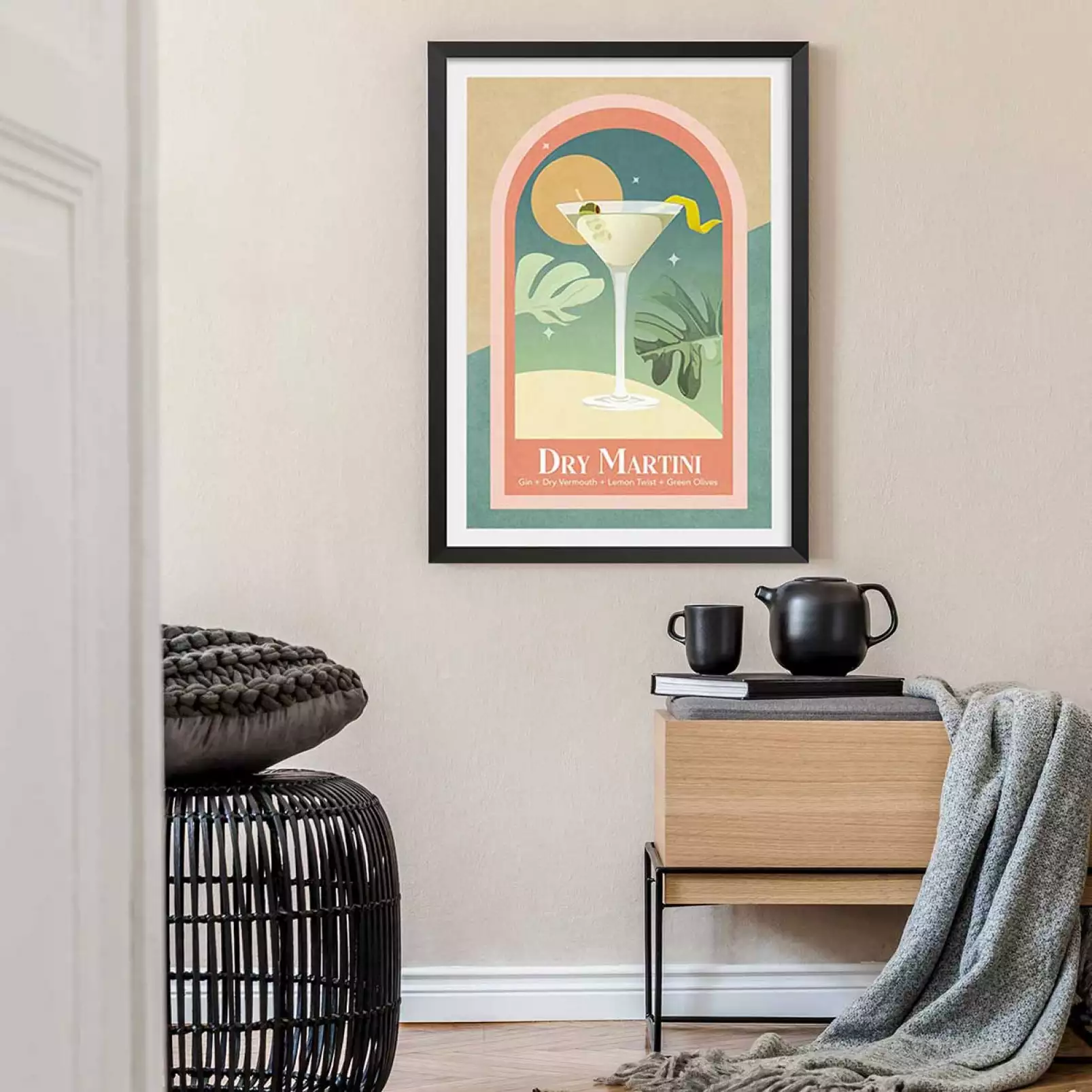 affiche-vintage-cocktail-olive