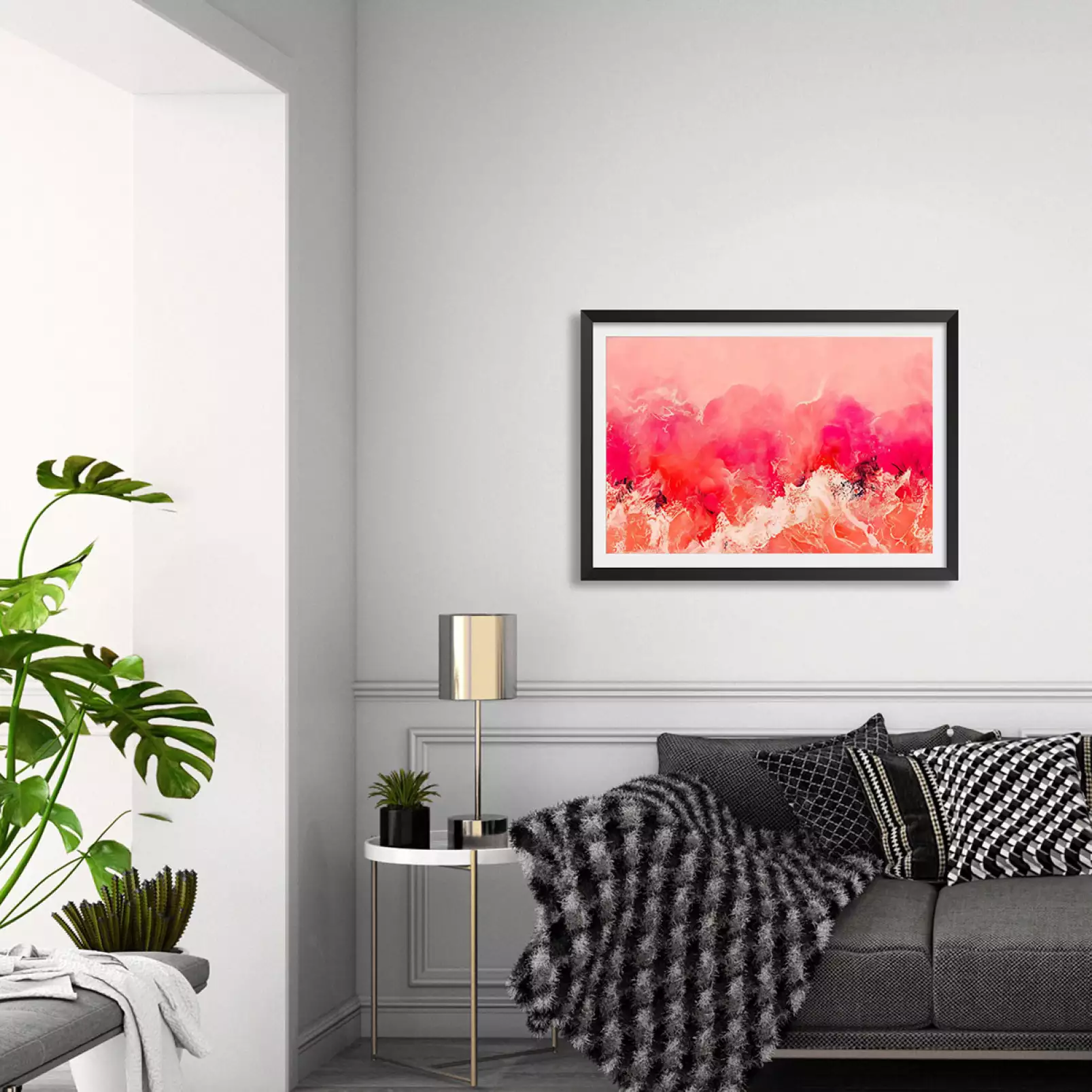 art-abstrait-vague-rose