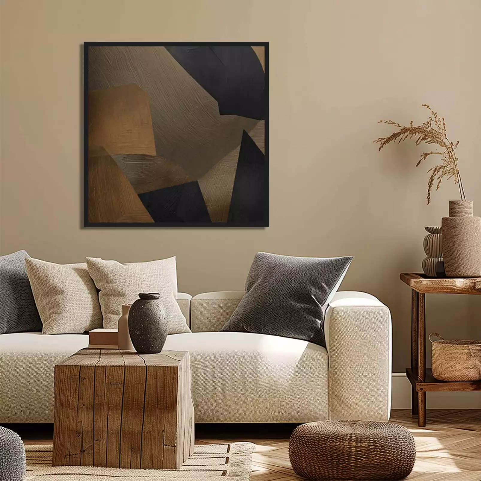 peinture-contemporaine-marron-minuit