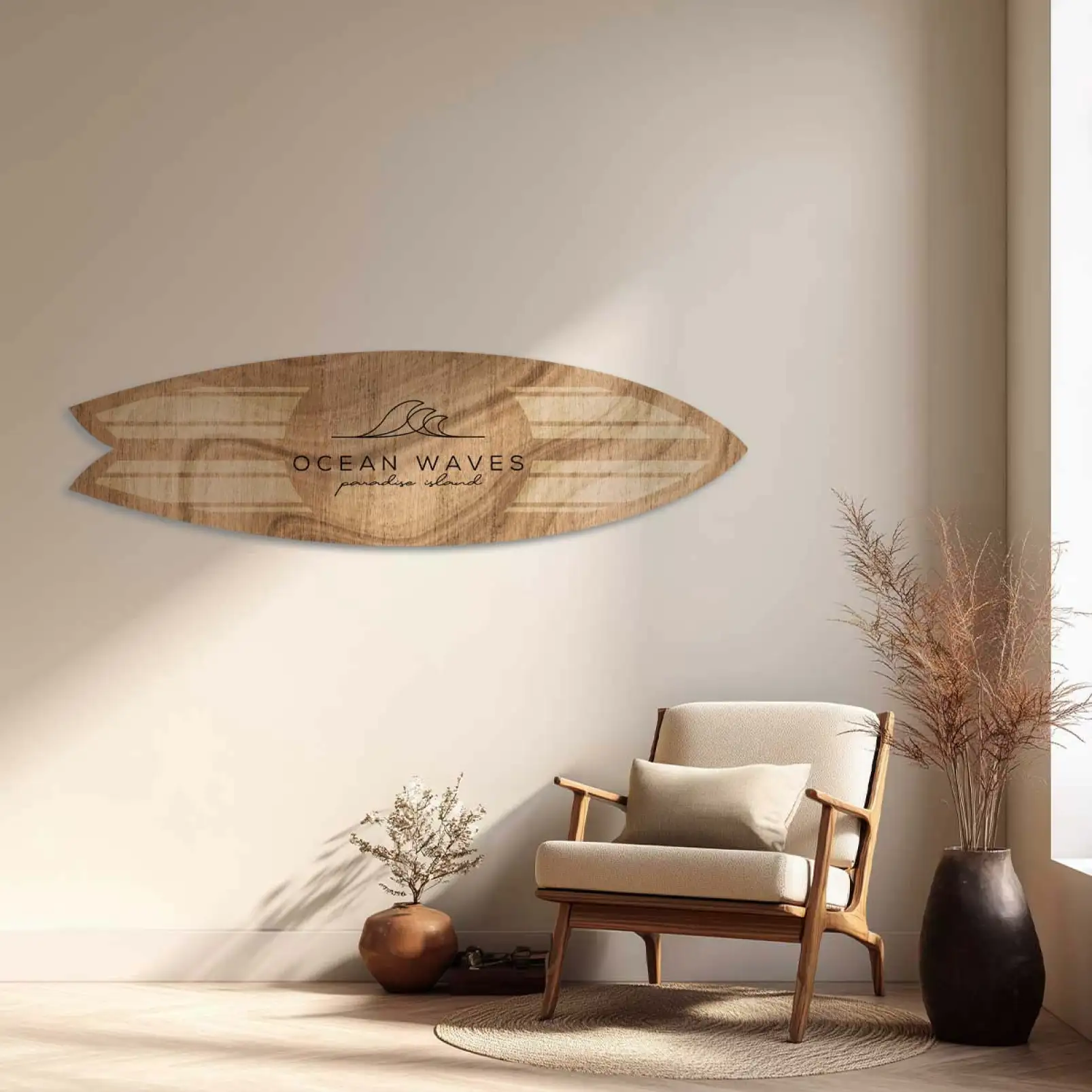 planche-de-surf-decorative-couleur-bois-ocean-waves