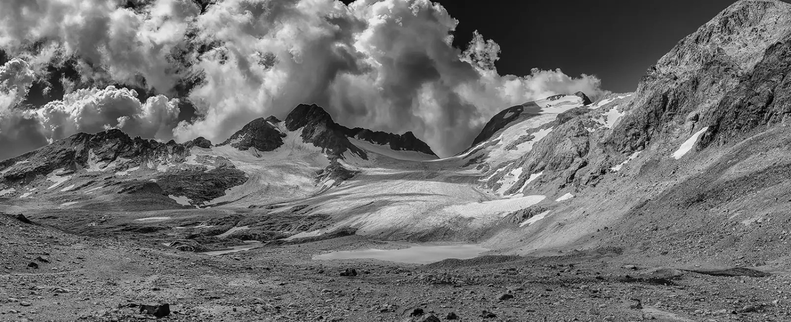 tableau-montagne-alpes-glaciale-moraine