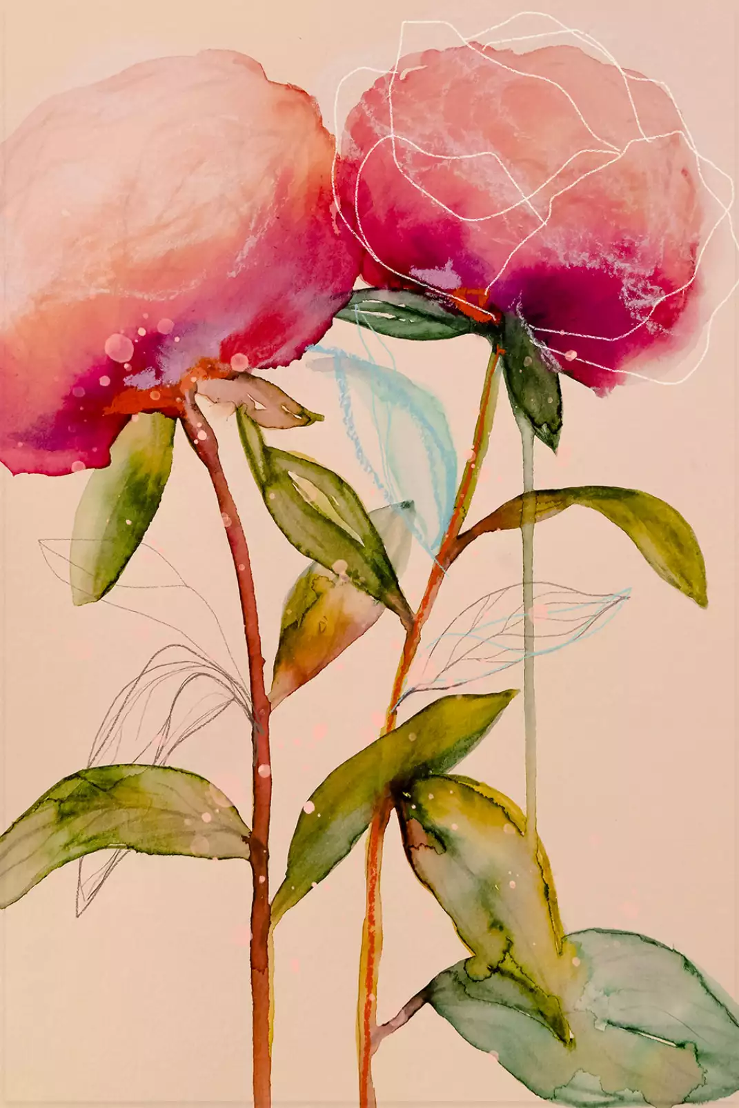 tableau-peinture-fleurs-palm-pivoine